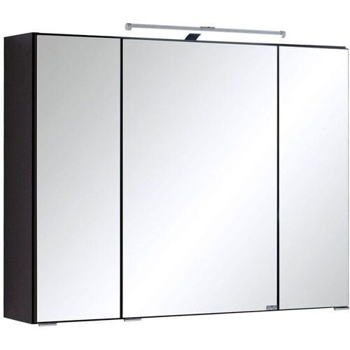 HELD Badkamer spiegelkast Bologna 3D (LED opbouwlamp, Donkergrijs, 80 cm)