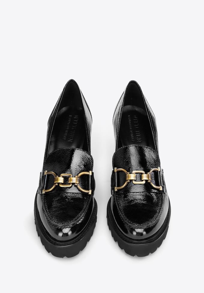 Wittchen Dames Patent Leather Pumps met Gesp Zwart Patent Leather