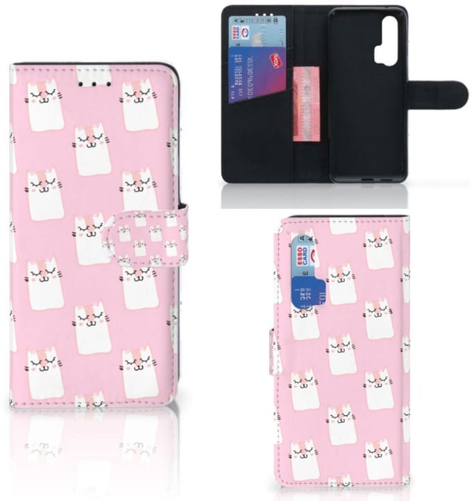 Honor 20 Pro Telefoonhoesje met Pasjes Sleeping Cats