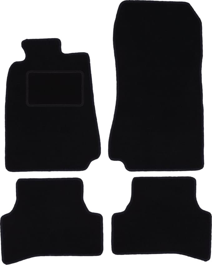 Zwarte veloursmatten voor: Mercedes CLK W208 coupé (1997-2003)