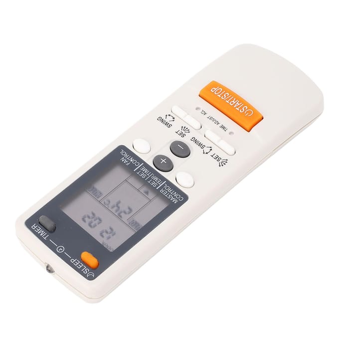Airconditioner Afstandsbediening Vervanging Batterijgevoede Afstandsbediening voor AR‑JW27 AR‑JW33 white