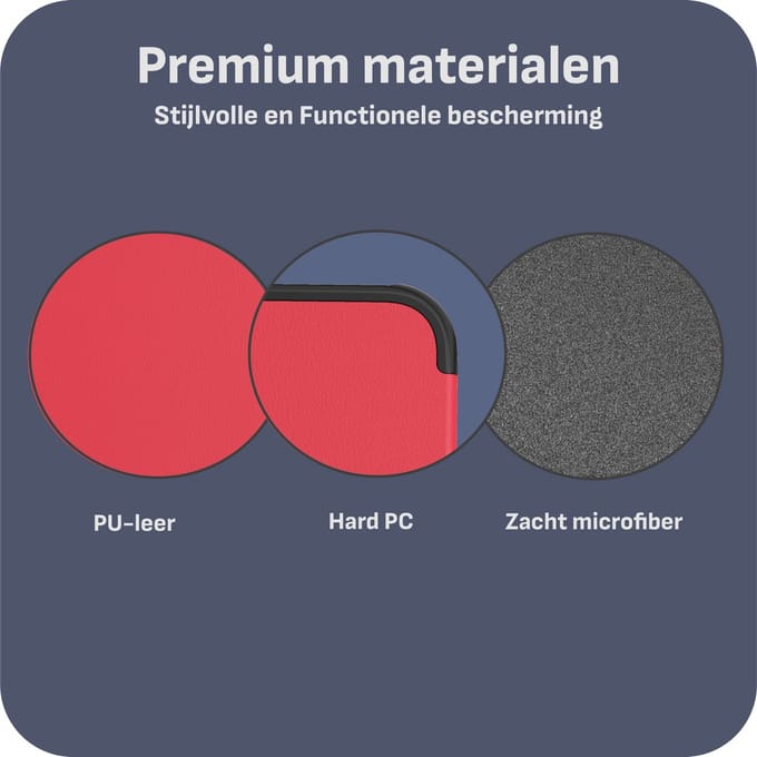 Cazy tablet Hoes geschikt voor iPad Mini 7 (2024) - TriFold Bookcase - Rood