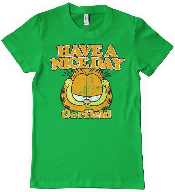 Garfield Have A Nice Day T-shirt Groen