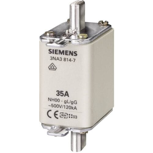 Siemens 3NA38227 NH-zekering Afmeting zekering : 00 63 A 500 V/AC, 250 V/AC 3 stuk(s)