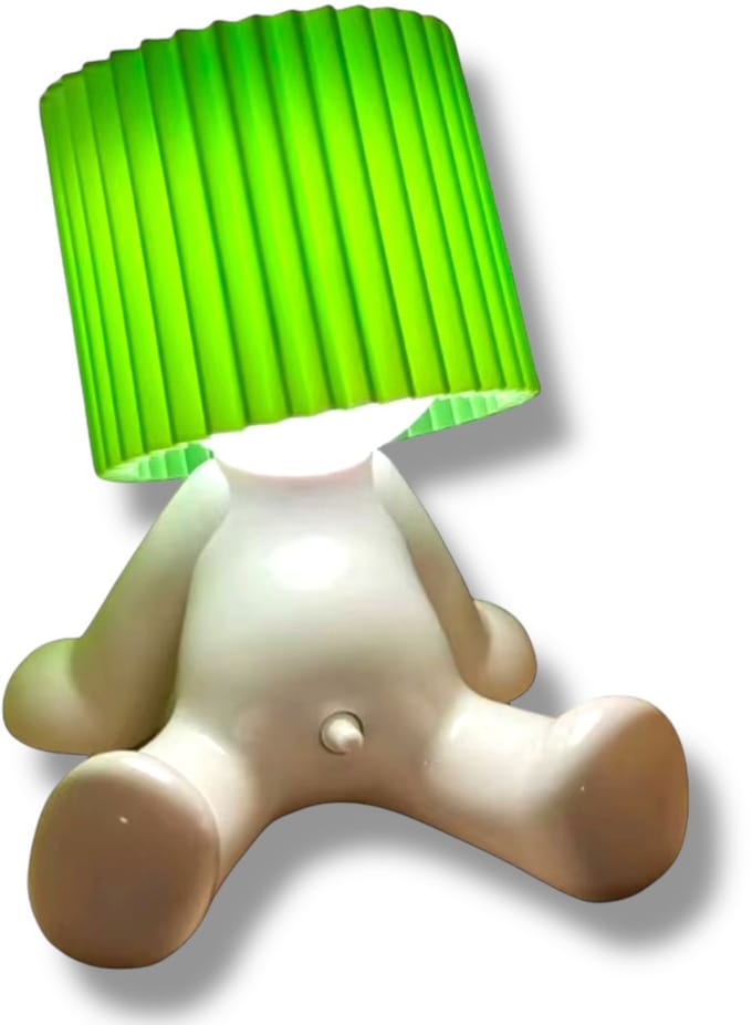 MR Lightdick Sit-Down Bureaulamp – Groene Kap – Speelse Zittende LED Tafellamp met USB-C – Fris & Modern Design