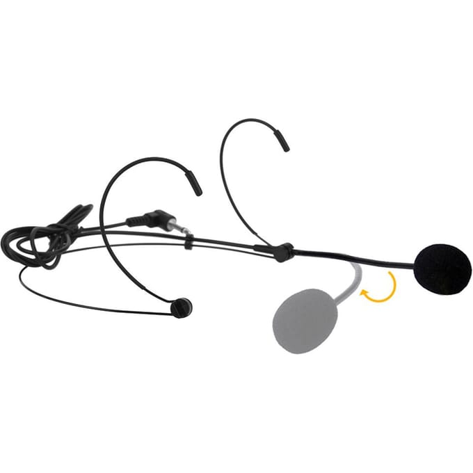 UniDirectionele Hoofdgedragen Headset met Oorhaakmicrofoon Microfoon Flexibele Bedrade Boom voor Spraak