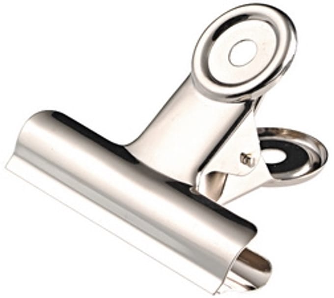 Wonday brief klem vervaardigd van metaal, kleur: nickel, breedte: 60 mm