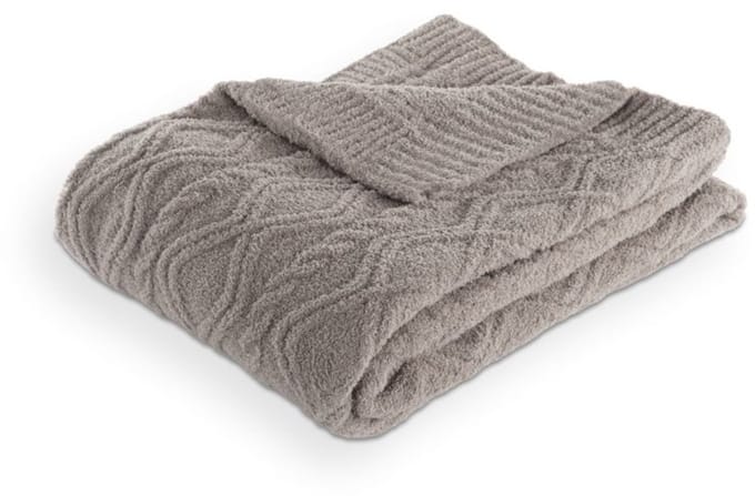 Tiseco - Plaid ASPEN - gebreide deken, warm - 130x170 cm, taupe
