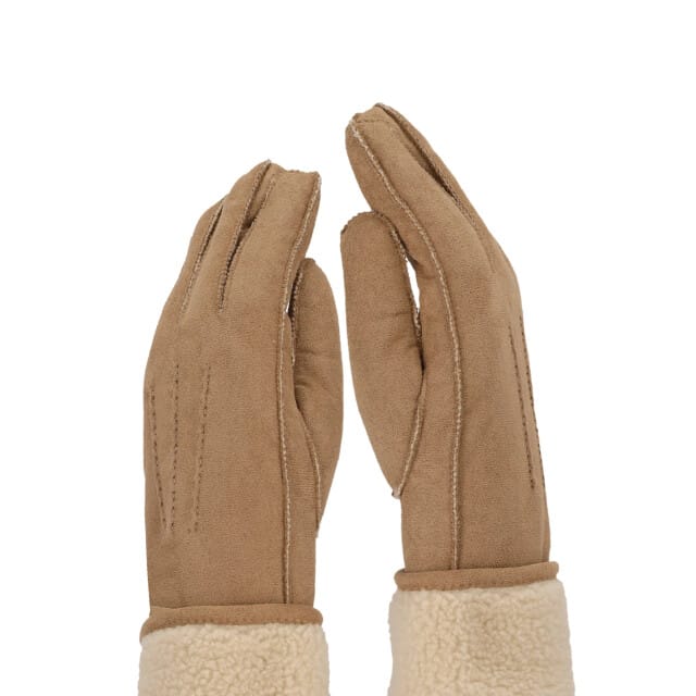 Sarlini Dames suèdine handschoenen lichtbruin