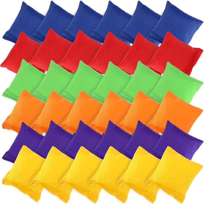 Set Werpzakjes voor Cornhole Spel - 36 Stuks in 6 Kleuren