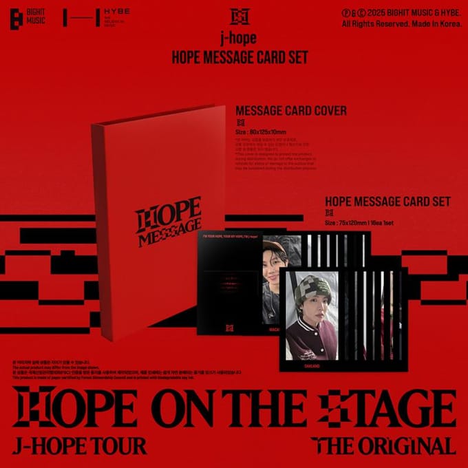 j-hope – HOOP BERICHTKAART SET 1pcs black