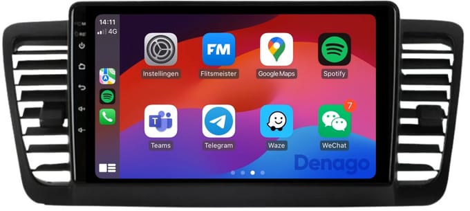 CarPlay autoradio geschikt voor Subaru Outback | 2004 t/m 2009 | Android 16 | Draadloos Apple CarPlay & Android Auto | 2GB + 32GB | QuadCore processor | Denago DNG-A219 | 2025 model | 2004 2005 2006 2007 2008 2009 | Bluetooth & Wifi