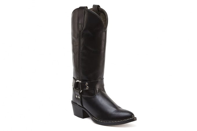 Bootstock Jacky Black High Cowboylaarzen - Kinderen - Zwart - Leer