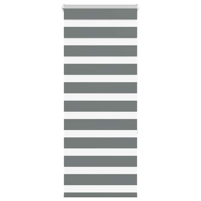 vidaXL - Zebra - rolgordijn - 55x150 - cm - stofbreedte - 50,9 - cm - donkergrijs