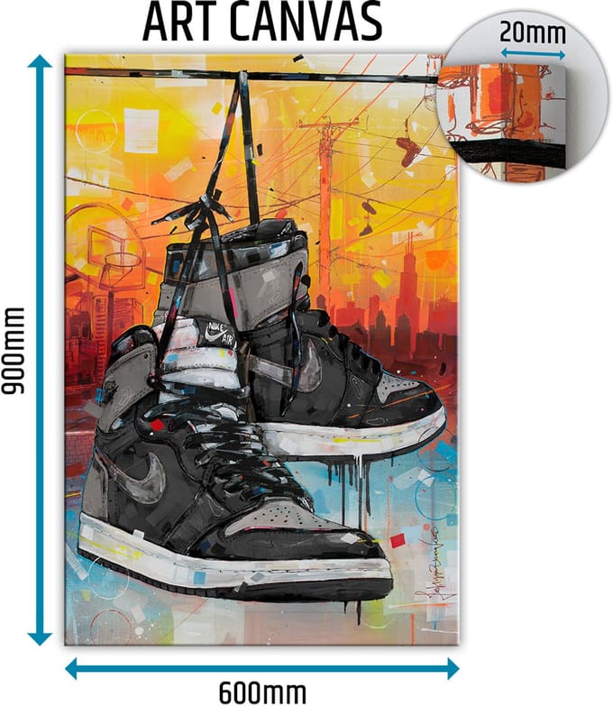 Sneaker canvas powerlines shadow 1.0 60x90 cm
