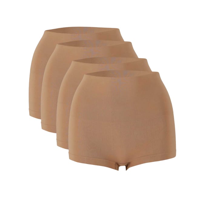 Corrigerende hipster - 4-Pack - Midden Bruin / S