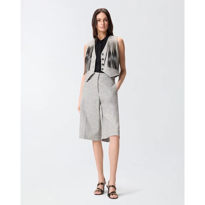 Pinko boretto lino katoenen vlamvest ss26