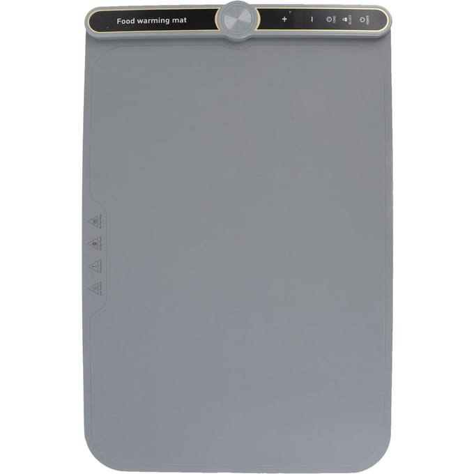Tapis chauffant pour aliments 330 W, chauffage sur toute la surface en 8 secondes, 9 réglages de température, 6 heures de temps de cuisson, sécurité enfant US Plug gray
