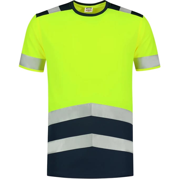 Tricorp 103006 T-shirt High Vis Bicolor - Fluo Geel/Inkt - M
