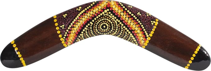 Australian Treasures boemerang 30cm bruin hout