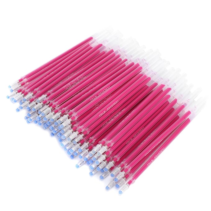 100 stuks Rode Hoge Temperatuur Verdwijnende Pen Vulling Hitte Uitwisbare Markeerder Kleermakersgereedschap Accessoire pink