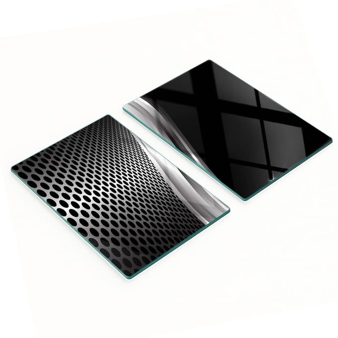 Decoratieve glazen snijplanken met grafische textuur 2x40x52 cm
