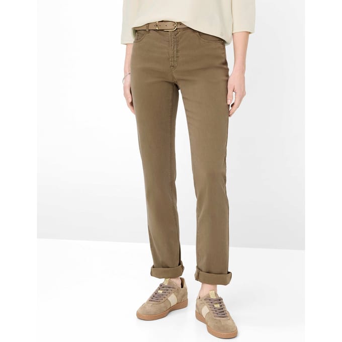 Brax Dames Jeans  Style CAROLA LIGHT MOCHA, bruin, maat 40L