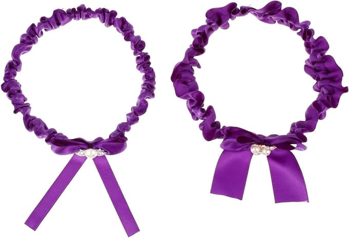Bruids Kousenband Set - Bruids Accessoires - Bruiloft Versiering - Romantisch Accent - 17 cm - Wit