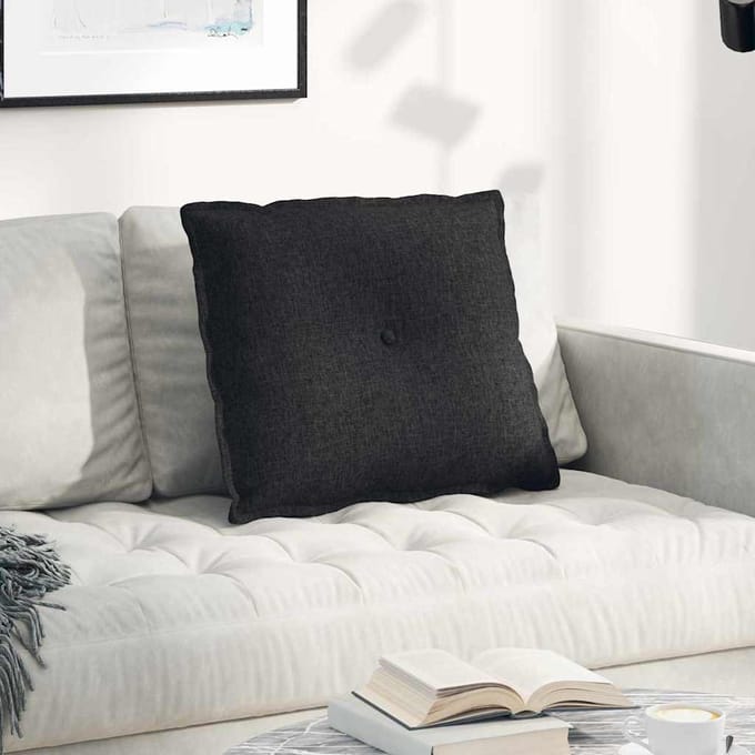 vidaXL - Rugkussen - Zwart - 200 - x - 19 - x - 50 - cm - Stof
