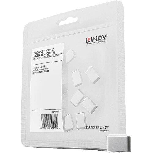 LINDY Sleutel voor USB-C-poort Set van 10 stuks Wit Sleutelslot Zonder sleutel 40439