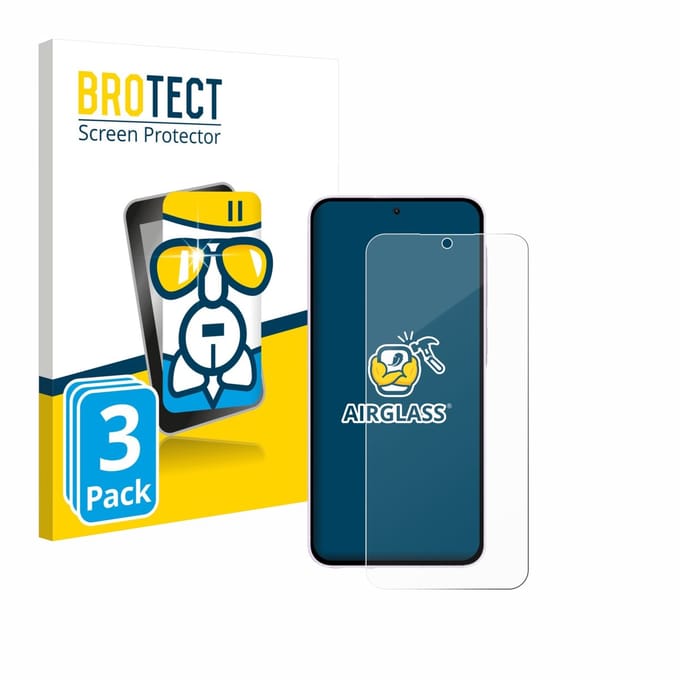 Screenprotector 3 Stuks voor Samsung Galaxy A56 5G (case-friendly) Beschermglas transparant