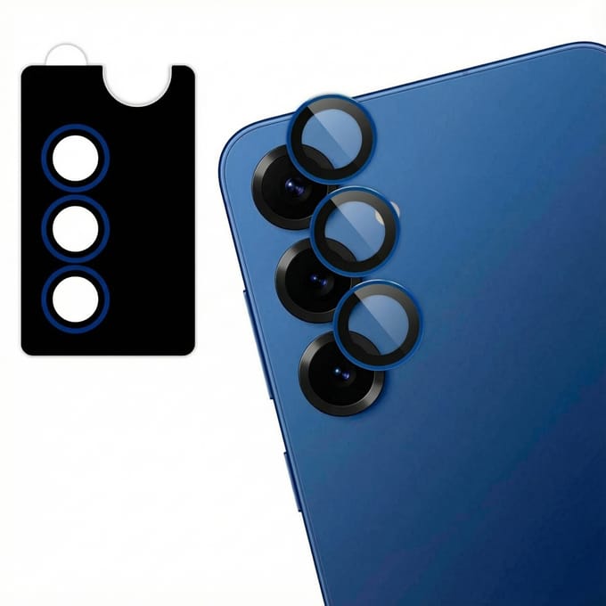 imoshion Camera Lens Protector - Geschikt voor Samsung Galaxy S25 Plus - 2 Pack - Navy