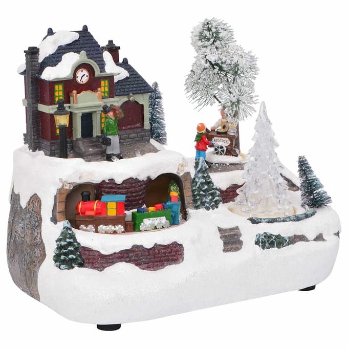 vidaXL - Kerst - Tafelversiering - Multikleur - 23,5 - x - 16 - x - 18,5 - cm - Kunststof