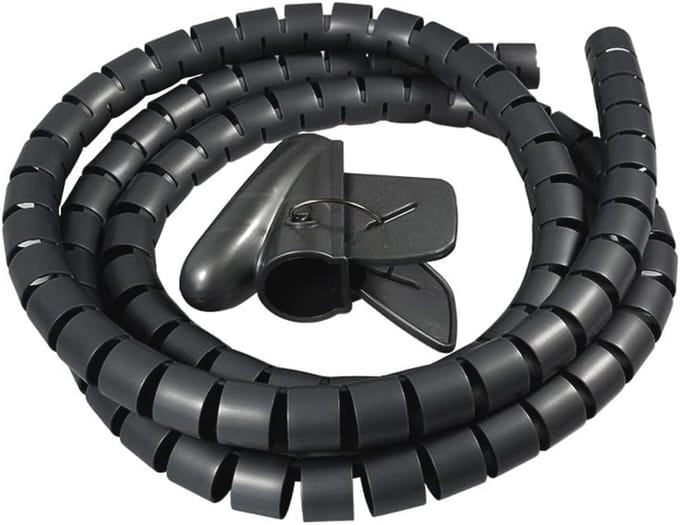 Flexibele Spiraalkabelorganizer - Kabelslang voor Draadbescherming - 22mm - 3 Meter - Zwart