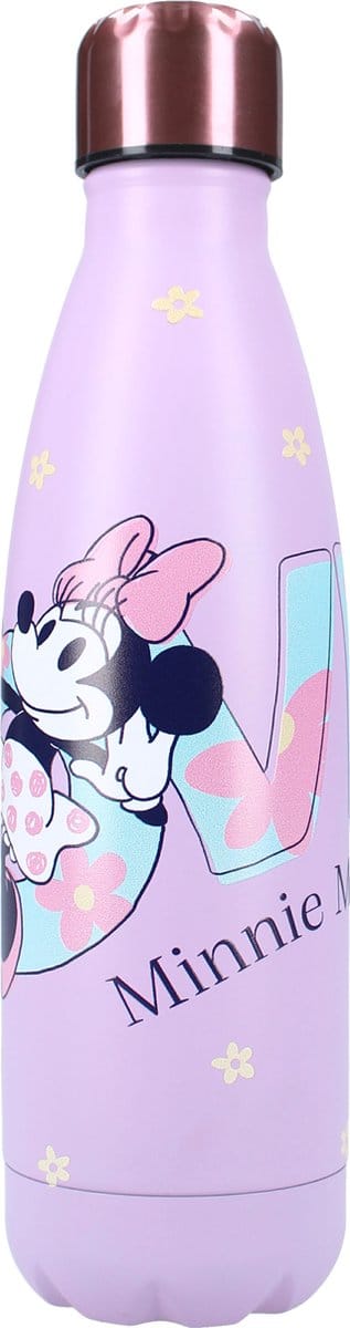 Minnie Mouse Thirsty For More - Schoolbeker en Drinkfles - 700ml - Stainless Steel - Paars