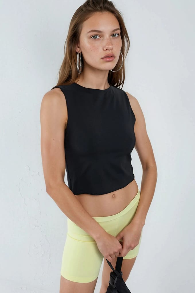 Boothals Mouwloze Gebreide Blouse