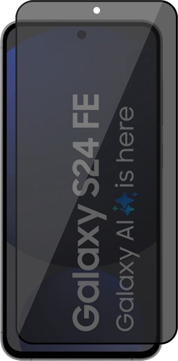 Privacy Screenprotector geschikt voor Samsung Galaxy S24 FE - Volledig Dekkend Glas Screen Protector