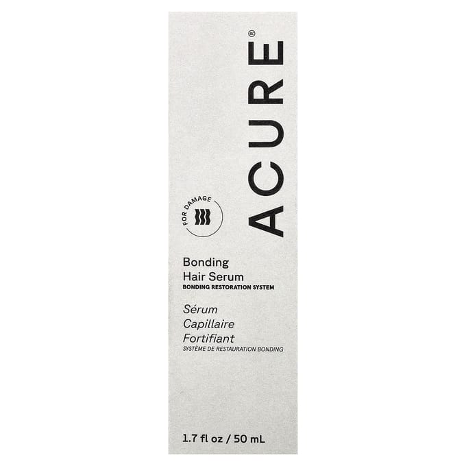 ACURE, Sérum Capillaire Réparateur, Pour Cheveux Abîmés, 50ml (1,7 fl oz) white