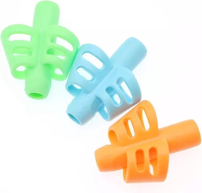 2 Stuks Vingergrip potloodhulp Roze & Blauw | Pencilgrip | Pengrip | Schrijfhouding Correctie | Schrijf hulp