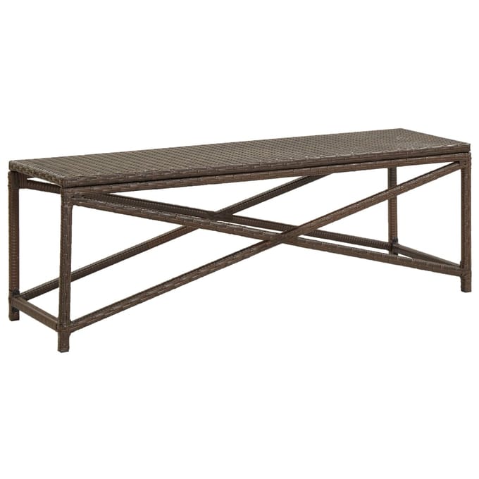 vidaXL - Tuinbank - 120 - cm - poly - rattan - bruin