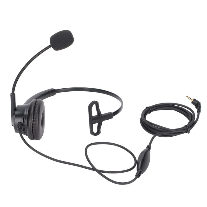H600‑2.5VA Zakelijke Headset 2,5 mm Telefoon Headset met Microfoon en Verstelbaar Volume