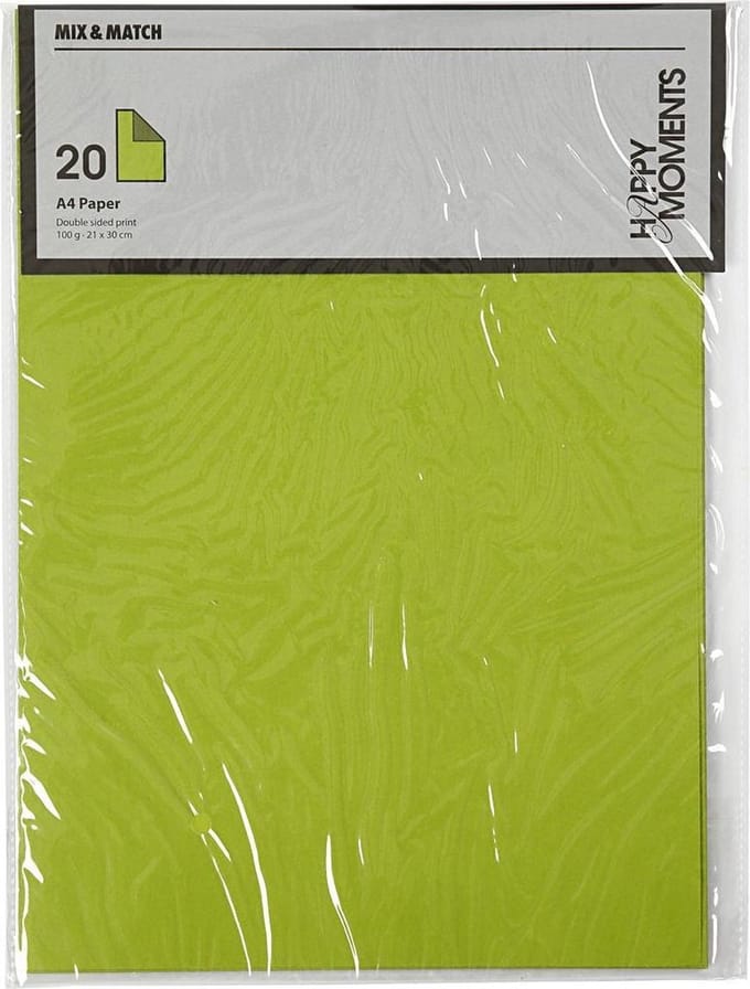 Creotime Structuurpapier 21 X 29,7 Cm 20 Stuks Groen