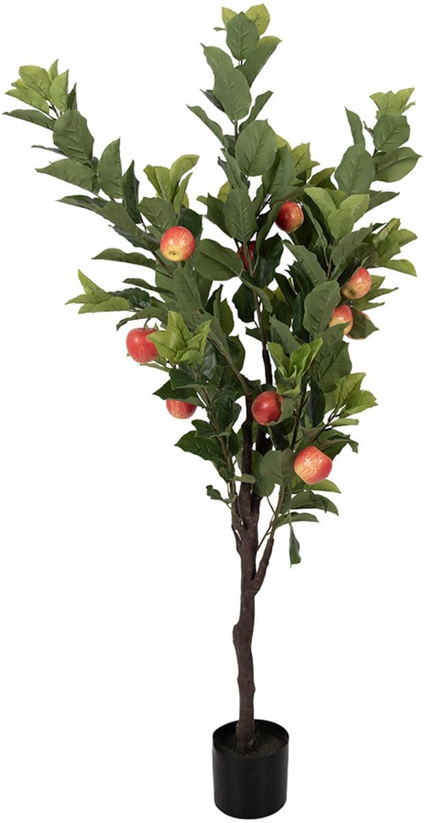 Clayre & Eef Kunstboom Appel 30x30x150 cm Groen Kunststof