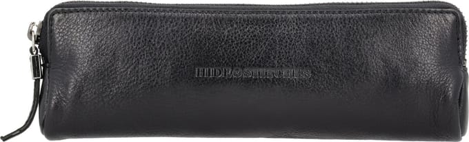 Hide & Stitches Porto Pennenetui - 100% Leer - Zwart