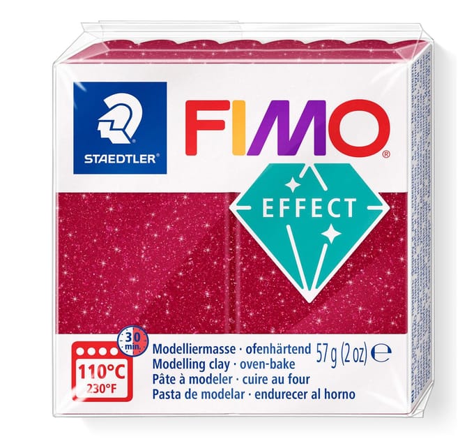 FIMO effect ovenhardende boetseerklei standaard blokje 57 g - galaxy rood