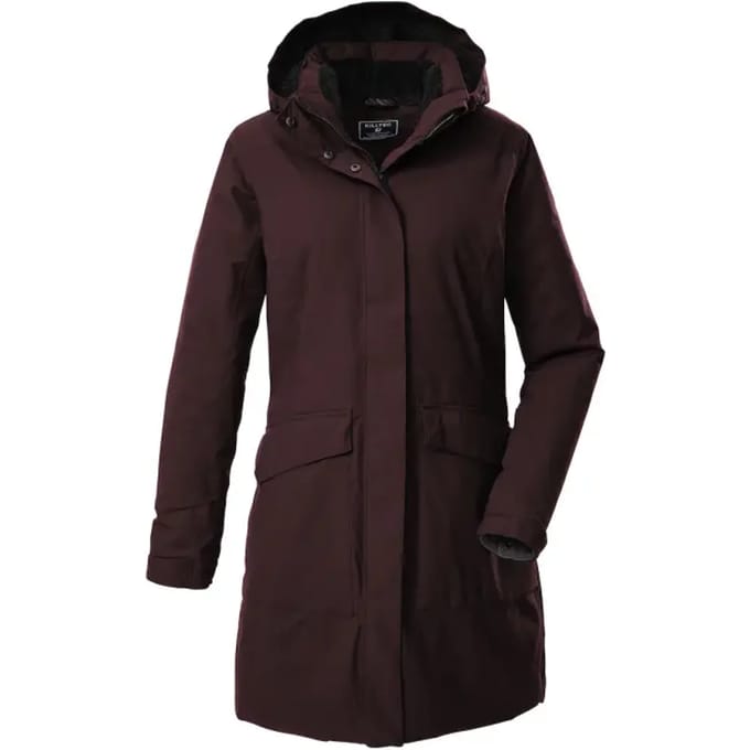 Killtec dames winterjas - parka - 43313 - rood - functioneel - maat 38