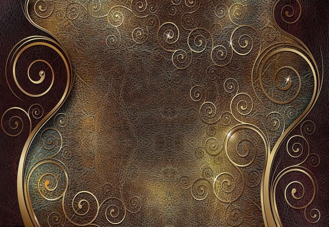 Fotobehang Abstract Pattern Swirls | XL - 208cm x 146cm | 130g/m2 Vlies
