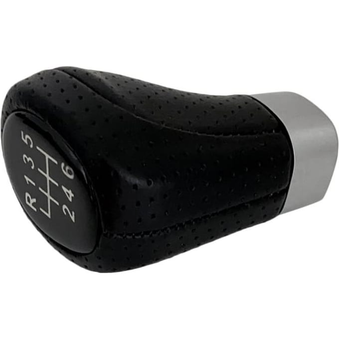 Pommeau de levier de vitesse en cuir à 6 vitesses Adaptateur de levier de tête Manuel Remplacement pour BMW E34 E36 E38 E39 E46 E53 E60 E61 E63 noir