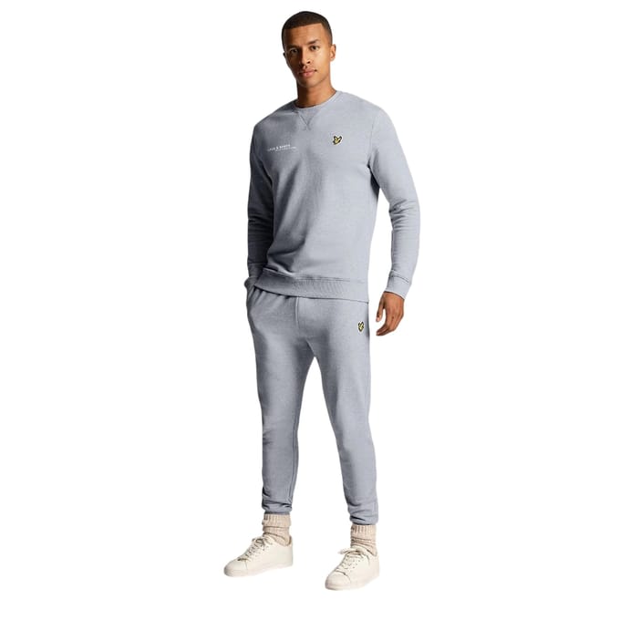 Lyle & Scott Heren Ordinate Logo Katoenen Sweatshirt (Grijs)
