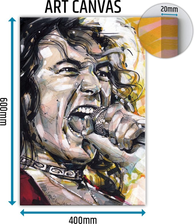 Robert Plant canvas schilderij 40x60 cm